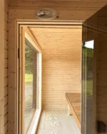 4M Cube Wide Sauna with Relax Room & Panoramic Window - Image 4